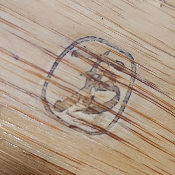 Japanese Artist Signed Bamboo LG Wooden Bowl - Picture 5 of 6